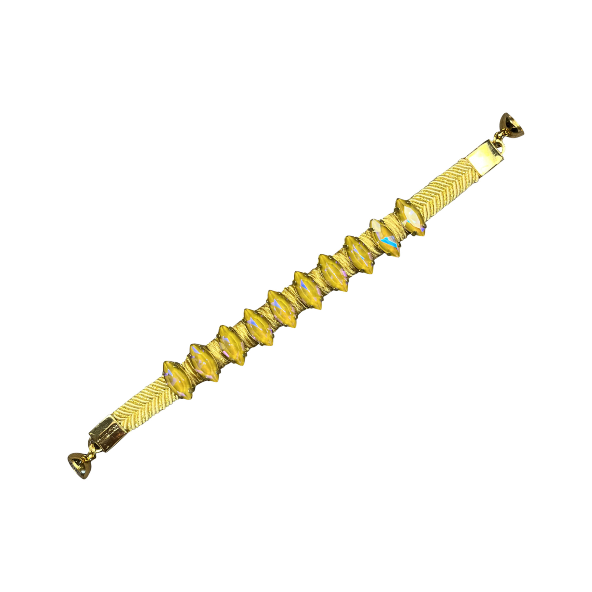 Bracciale sottile con cristalli marquise