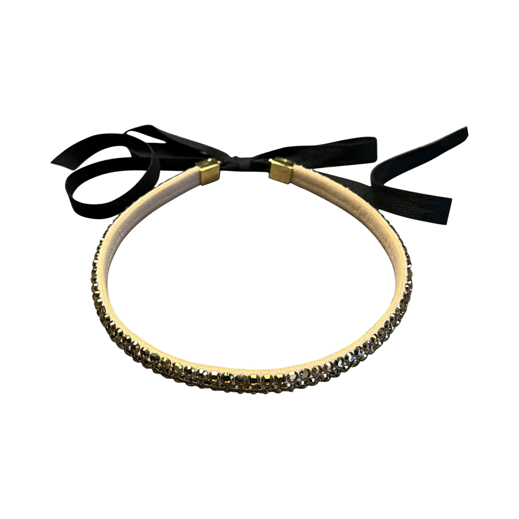 Choker "Stardust" champagne con cristalli 