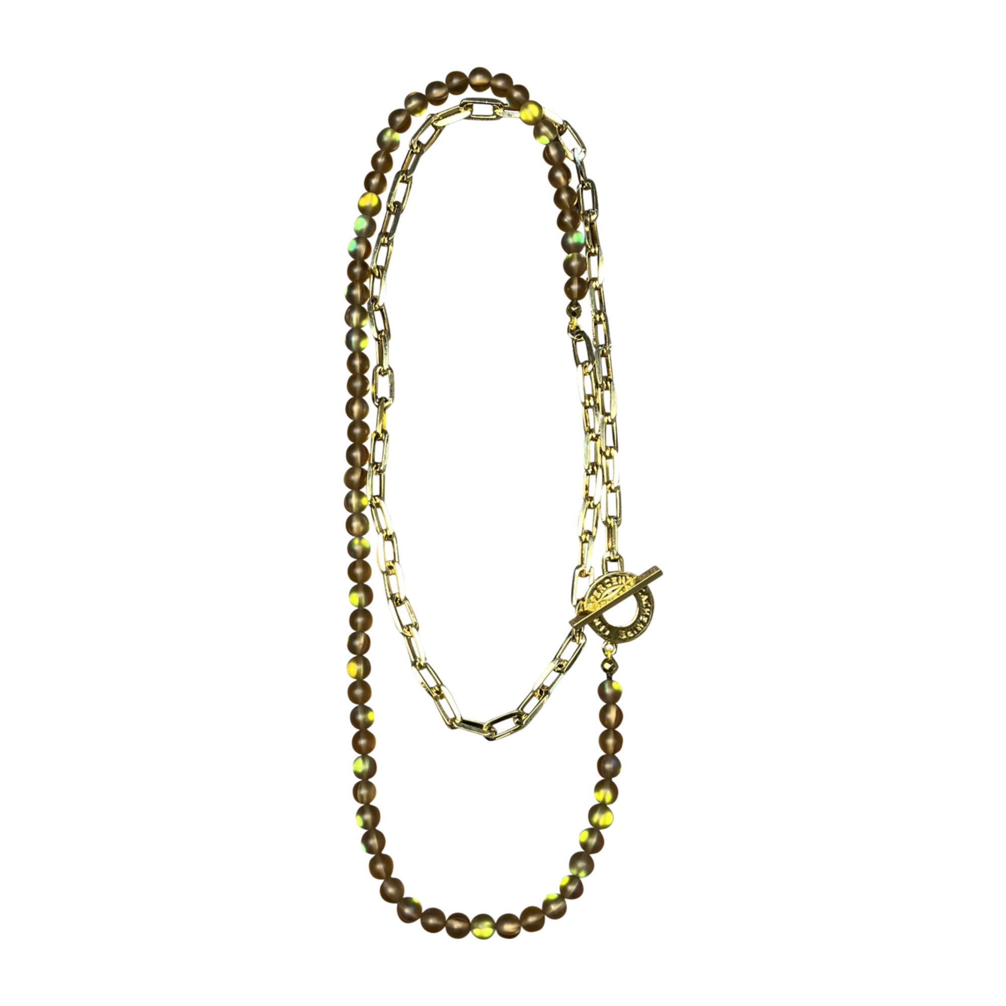 Collana "Double Chain" con chiusura a T (S26KIK05P)