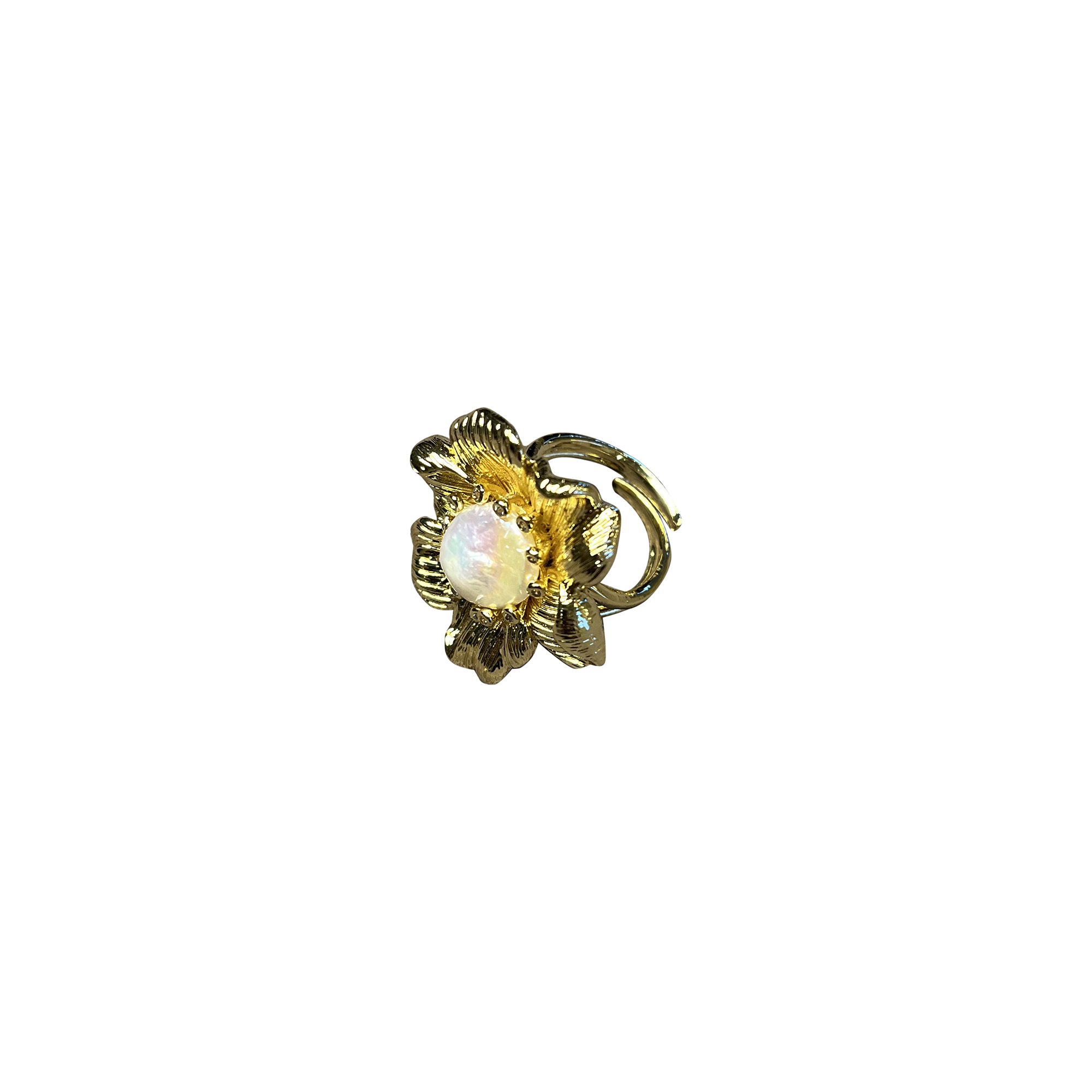 Anello "Flower Pearl" regolabile
